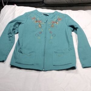 Breckenridge women's zippered cardigan size medium